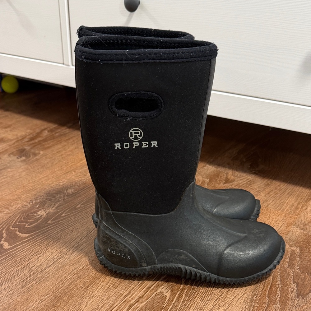 Roper Kids Black Rain Boots